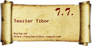 Teszler Tibor névjegykártya